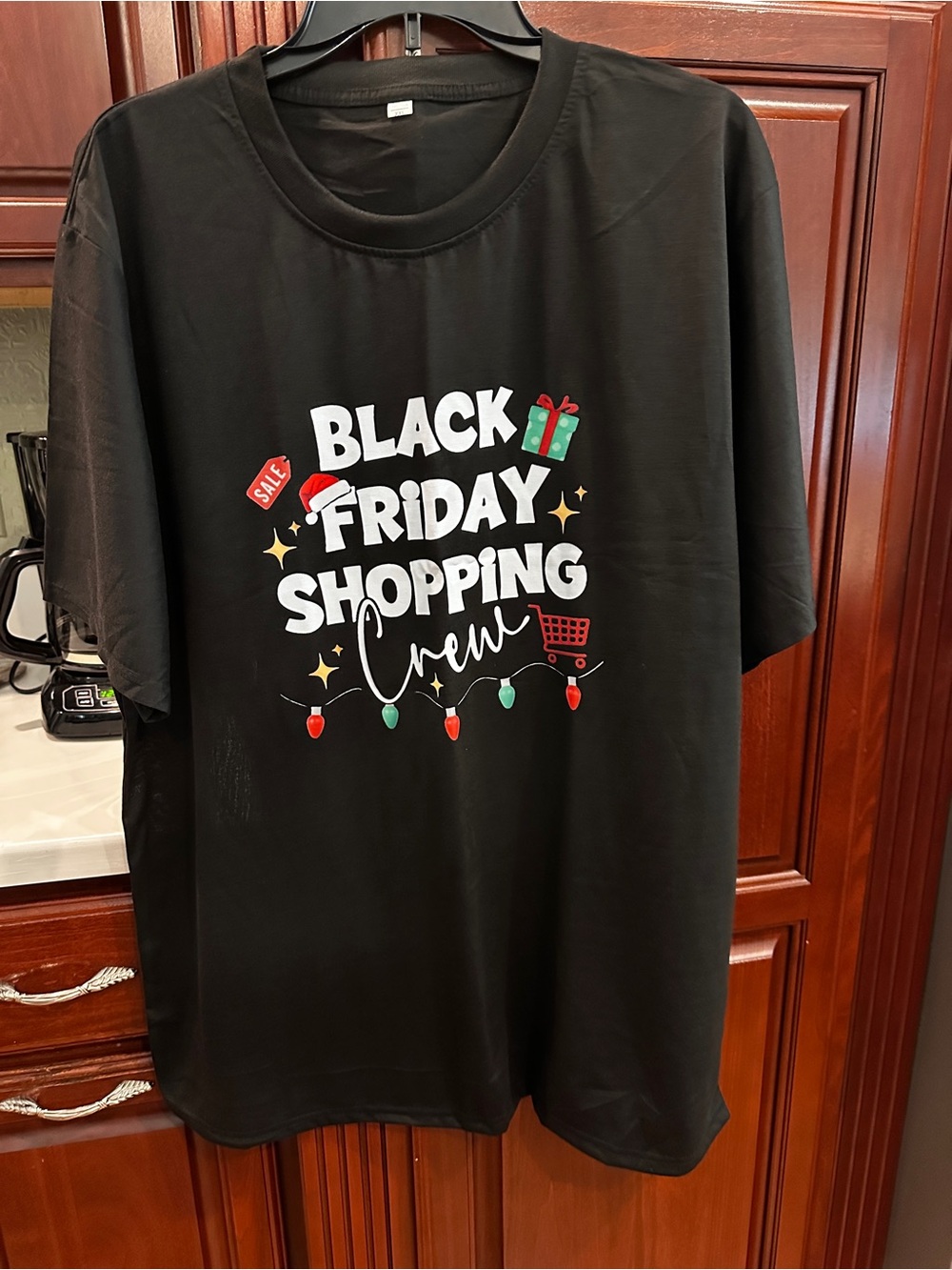 NWOT Black Graphic 'Black Friday Shopping Crew' Tee